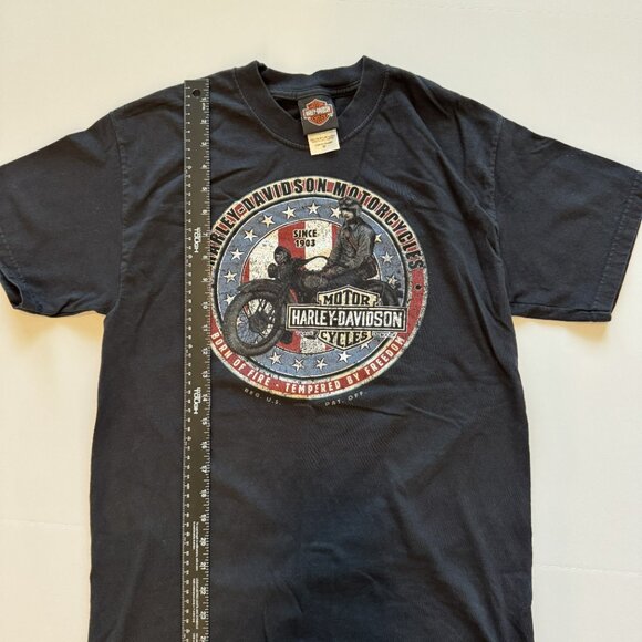 Vintage Y2K Harley Davidson 2008 Central Texas Round Rock Size Medium Black Tee - Picture 5 of 6